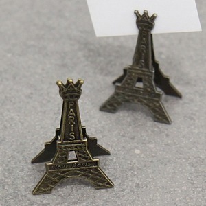 헬로스마일리빙-미니 에펠탑 집게 명함 사진 메모 꽂이