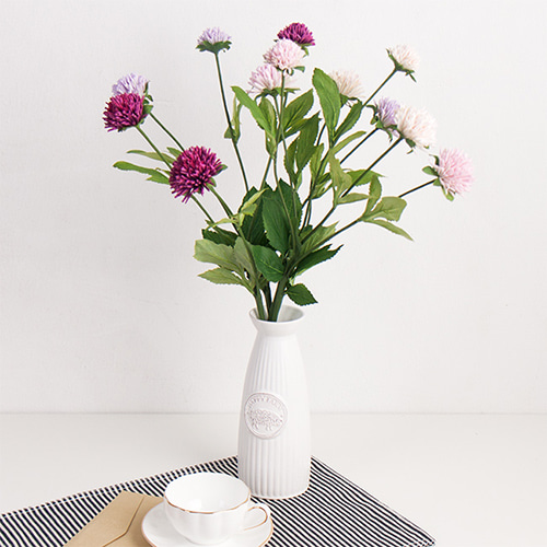 퐁퐁 엉겅퀴 꽃 조화 (4color)
