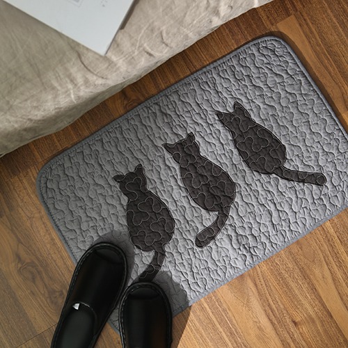 헬로스마일리빙-[KBS 출사표 협찬] 고양이 퀼팅 발매트 (2color)